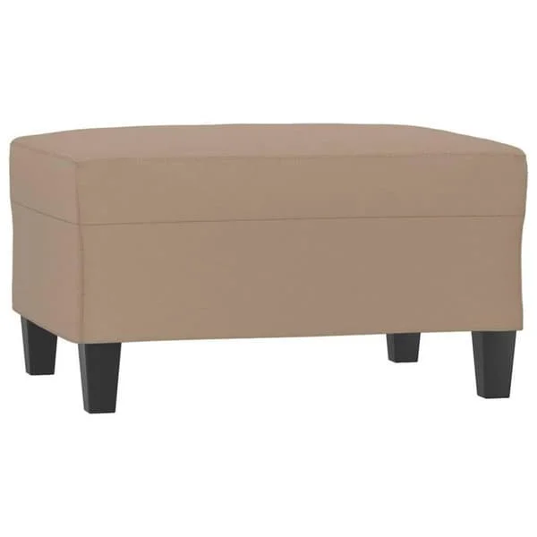 Fotpall i konstläder - vidaXL - 70x55x41 cm - Kaffe - Hållbart konstläder - Ram i plywood