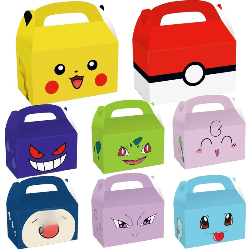 AliExpress - Pokemon Candy Box Geburtstag Party Dekor Pikachu Papier Geschenk Taschen Pokeball Griff Geschenk verpackung box Baby Dusche Kinder Party 