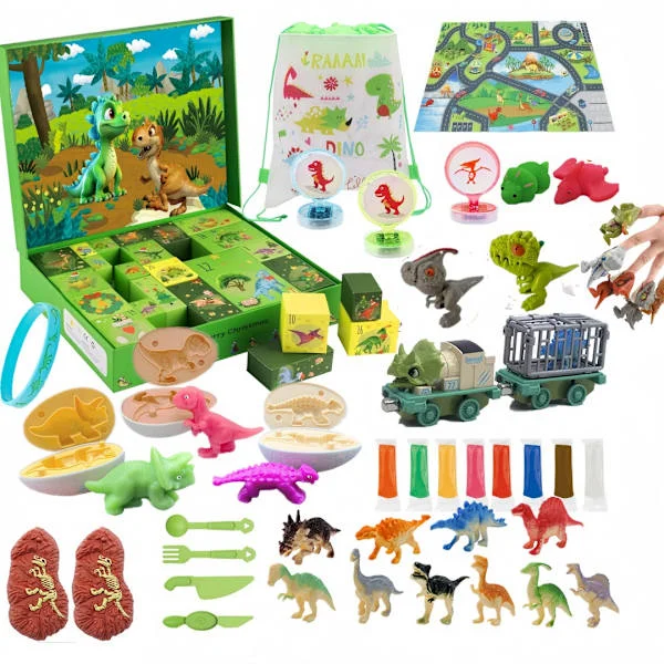 Play-Doh Dinosaur Egg Set For Kids Dinosaur Play-Doh Molds Play-Doh Accessories Dinosaur Toys Gift For 3 4 5 6 7 8 Year Old Girls Boys FL