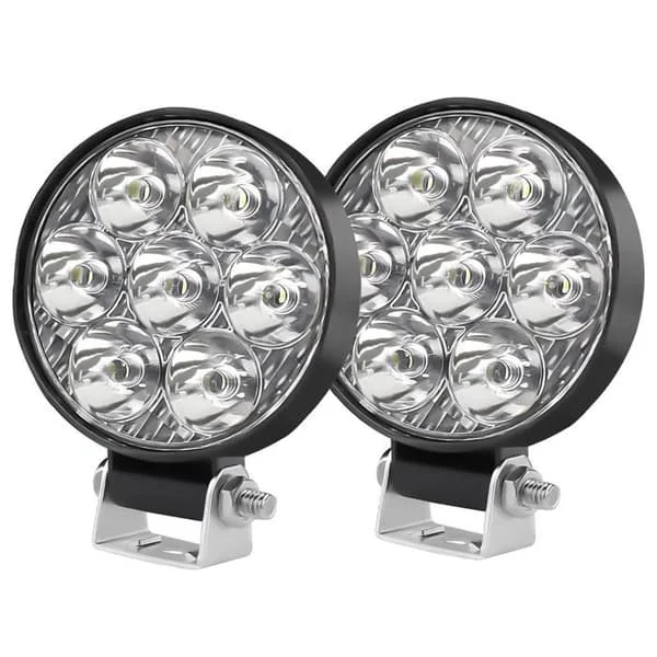 2,5 tommer 24W rund LED arbeidslampe 12v 24v, 2 STK Mini LED arbeidslampe IP68 6500K