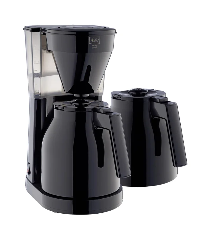 Melitta Easy 2.0 Therm Kaffetrakter svart, 2 kanner, Matlaging & griller
