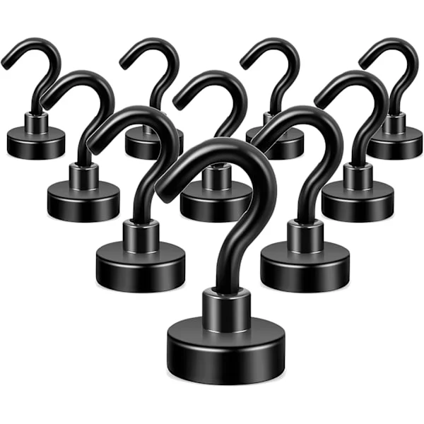 Magnetiske kroker for oppheng, magnetisk henger for gardin, grill, håndkle, takpakke med 10