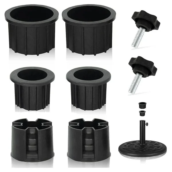 8 st Paraplybas Stativ Hålring Plugg Lock och Lock Uteplats Paraply Stativ Stativ Bas Stabilisator