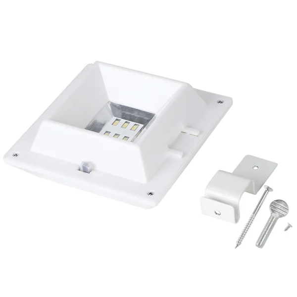 6 LED vanntett solcelledrevet gjerdelys hage sikkerhetslys utelys dekor