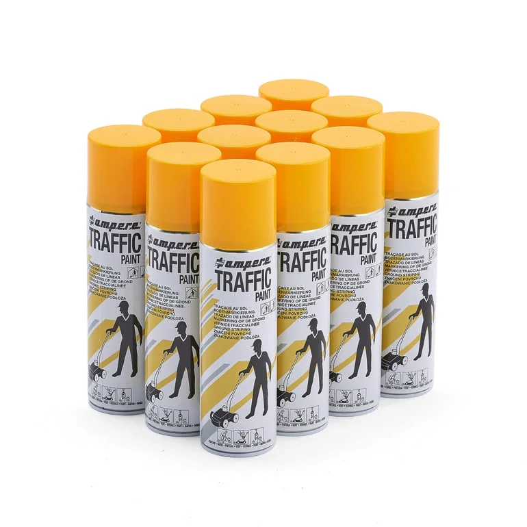 Markeringsspray, 500 ml, 12-pack, gul