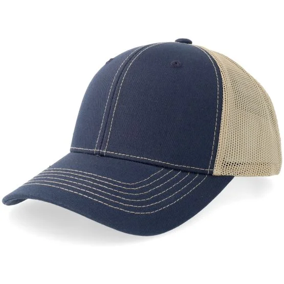 Equip - Blå trucker Caps - Navy/Khaki Trucker @ Hatstore