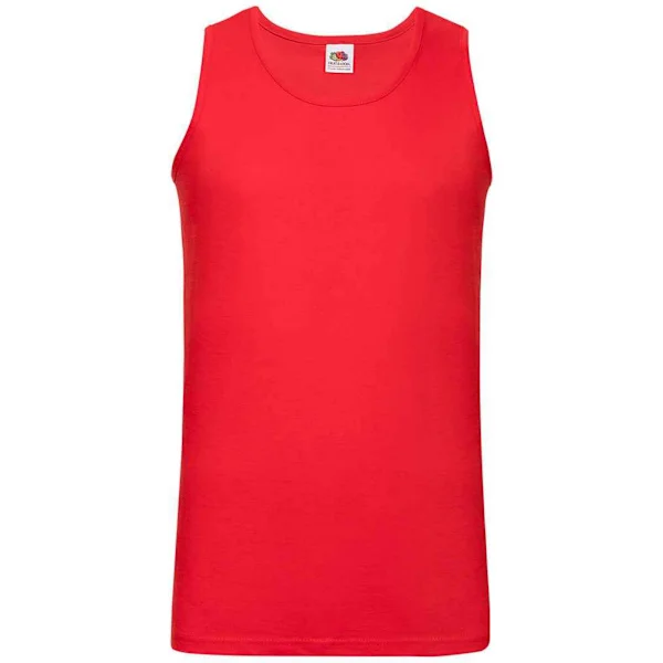 Fruit of the Loom Mens Athletic Vest Top L Röd