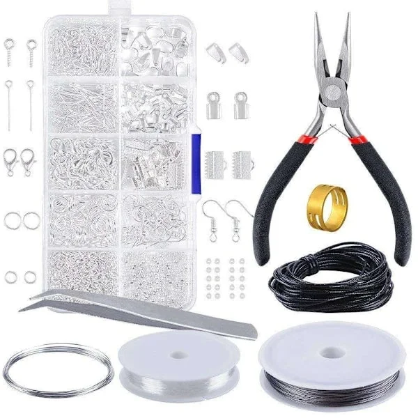 Smyckestillverkningskit - Tänger, Tråd, Ringar - DIY Silver Silver