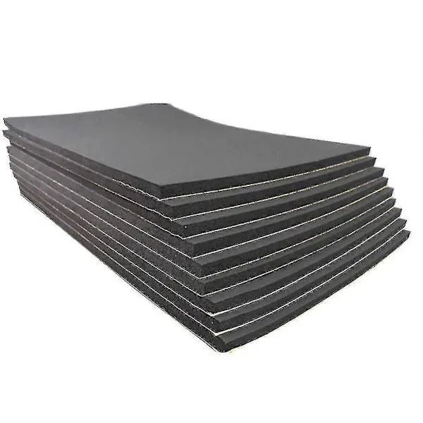 Hot deal til lav pris! 9 stk 6 mm selvklebende lyddempende skumgummi isolasjon for bil 30x50cm - Glad