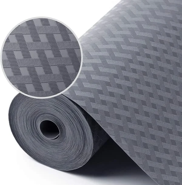 Shelf Liner for Kitchen Cabinets, Waterproof and Oil-Resistant Refrigerator Liners, Grey 30x150cm