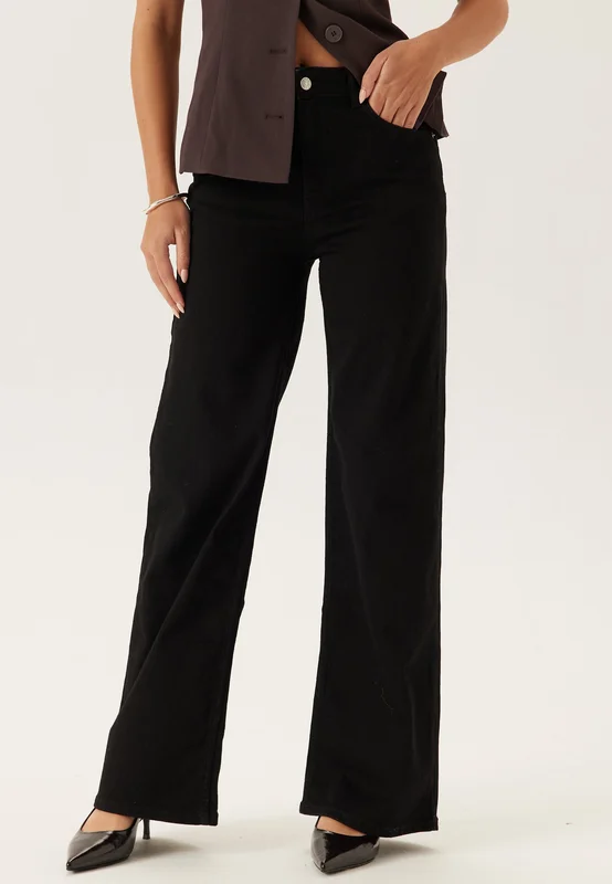 BUBBLEROOM - High Wide Jeans - Black