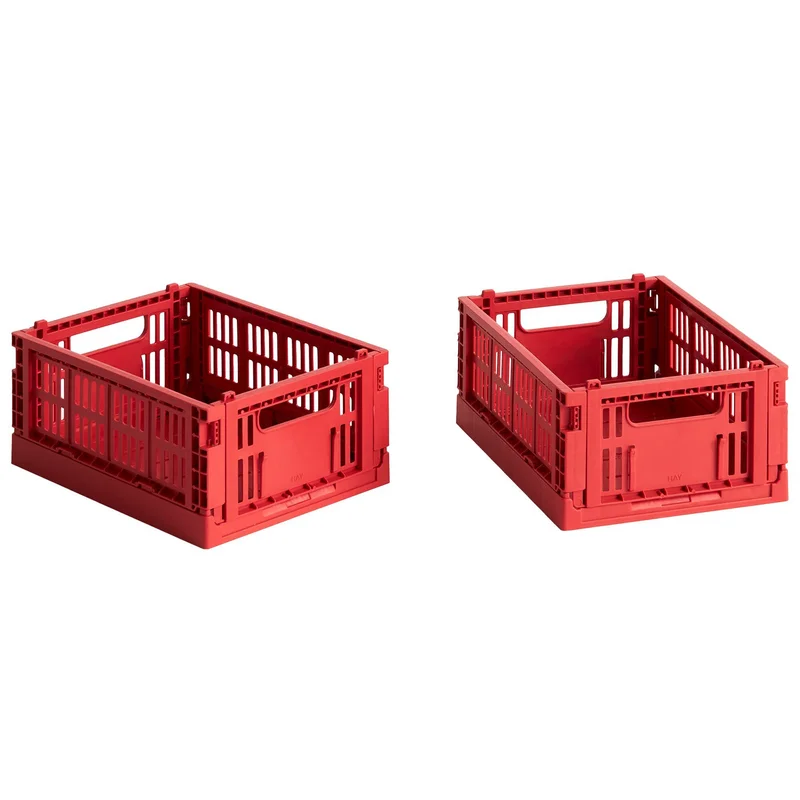 Hay Colour Crate opbevaringskasse mini rød, 2 stk. - Red | KitchenOne