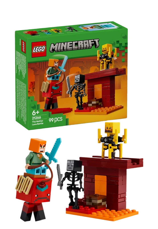 LEGO Minecraft Lavastriden i Nether 21266 Byggsatser Unisex ONESIZE