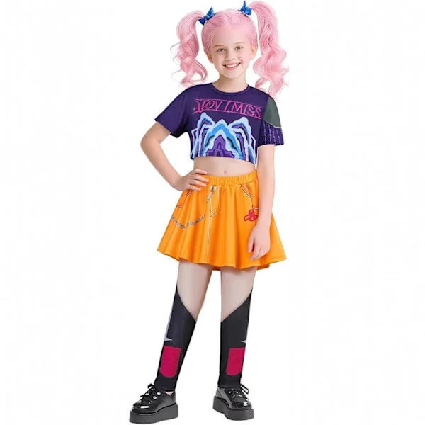2025 Demon Hunter K-Pop Kostym | Halloween Outfit Kvinnor Barn Cosplay Mira kjol Mira kjol - Glad Mira kjol 120cm Mira kjol