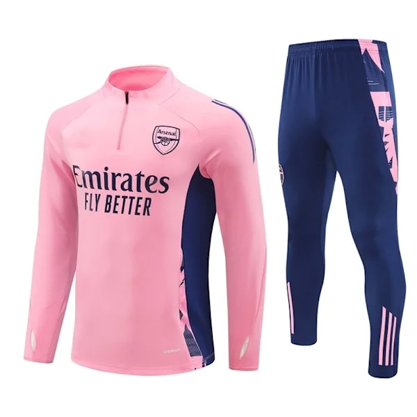 2425 Ny fotballtreningsdress halv glidelås høst- og vinterdress voksen barn Arsenal/rosa Arsenal/rosa qd Arsenal/rosa - Perfet