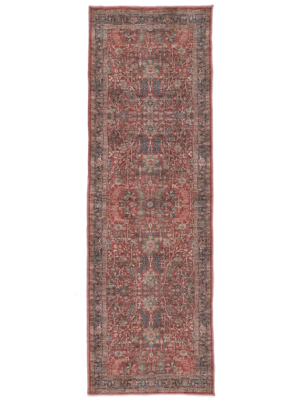 Wasbaar Klein Khalifa Oriental Vloerkleed - Rood 80X250 In Klassieke Stijl