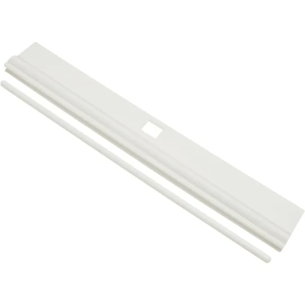Lamellhållare, för lamellgardiner, läder, 10 stycken, 12,7 cm, inkl. vridkrok, plast, vit