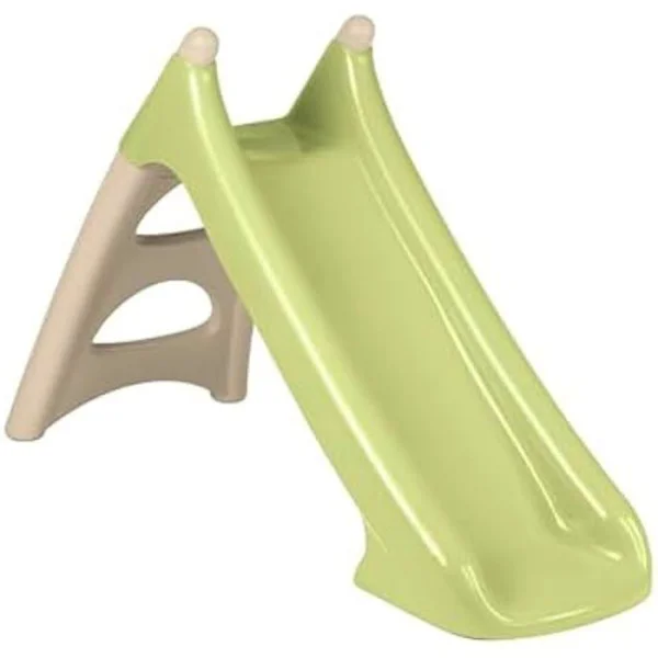Smoby Life 7600820629 Rutsjebane Barn XS Beige og Grøn - Glidende Overflade 90 cm - Skridsikre Trin - Vandfald Vandindtag