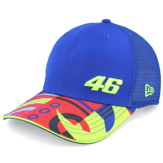 New Era - Azul adjustable Gorra - VR46 Vale Fanwear 9SEVENTY Royal Blue Trucker @ Hatstore