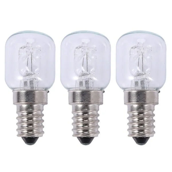 3x E14 Högtemperaturlampa 500 grader 25W Halogenlampa Ugnlampa E14 250V 25W Kvartslampa