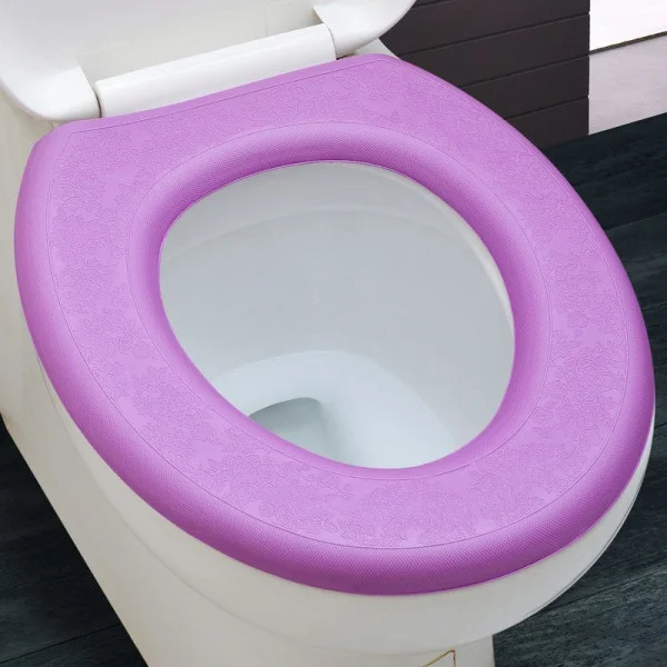 WC-matto, vedenpitävä pehmeä WC-istuimen päällinen kylpyhuoneen WC-matto matto violetti
