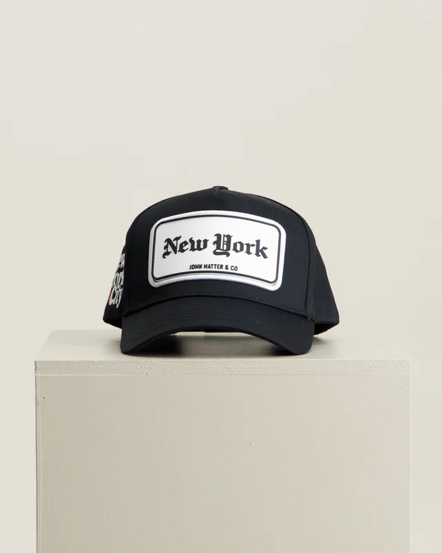 John Hatter CITY CAP - NEW YORK BLACK Svart Caps Gutt - Kids Brand Store