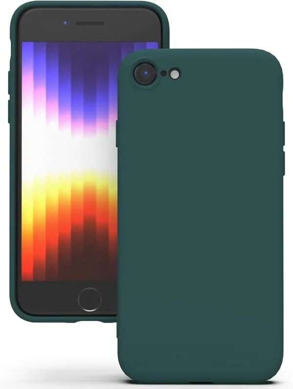 iPhone iPhone 8, Mjuk, Stötsäker, Dammtät, Halkskyddande Apple Telefonskal - Mörkgrön