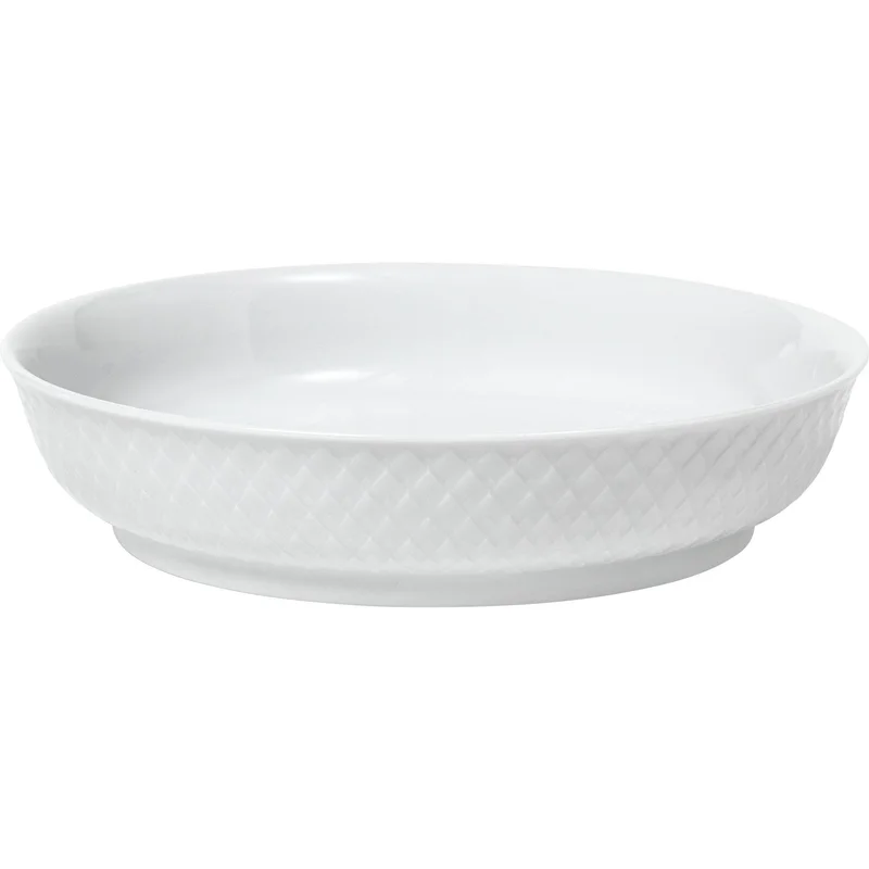 Lyngby porcelæn Rhombe desserttallerken, hvit Ø16 cm