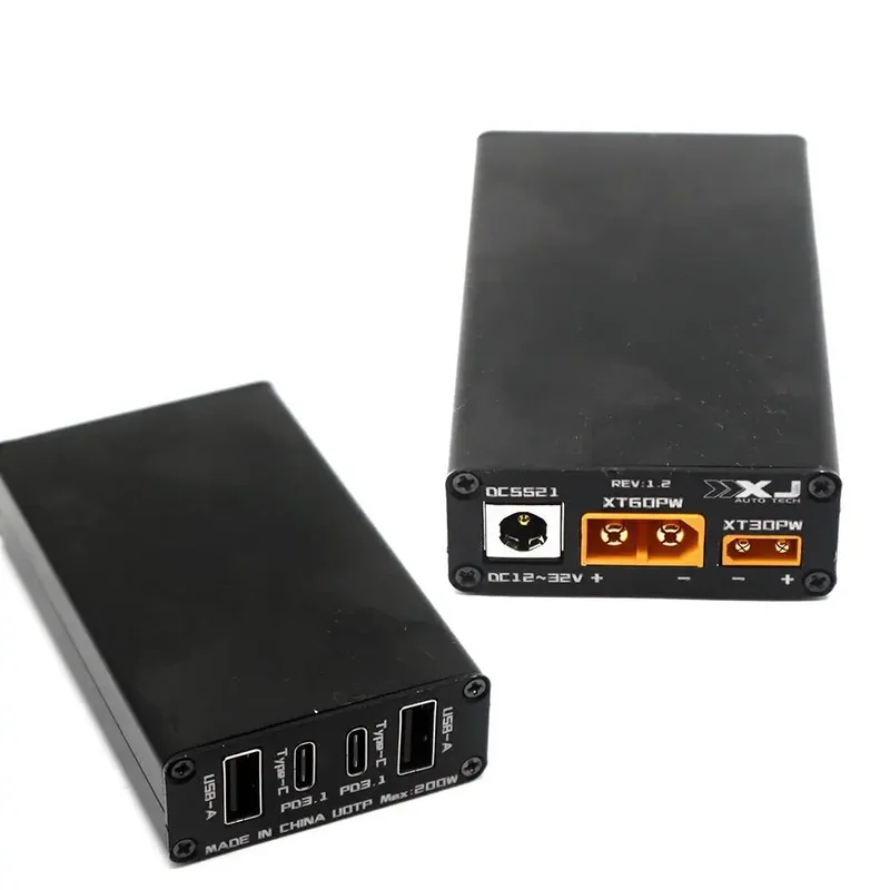 AliExpress - PD3.1 200W Schnellladegerät 100W + 100W Buck-Boost Desktop Auto Schnellladegerät XT30 XT60 DC 12V-28V TO 5V 9V 12V 15V 20V TYPISCHES USB-