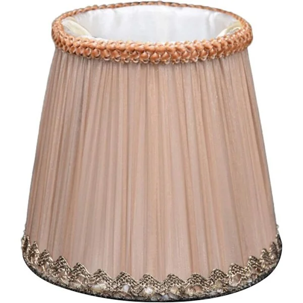 Table Lamps Fabric Shade, European Style Chandelier Crystal Wall Lamp Shade, Bedroom Bedside Lamp Shade--