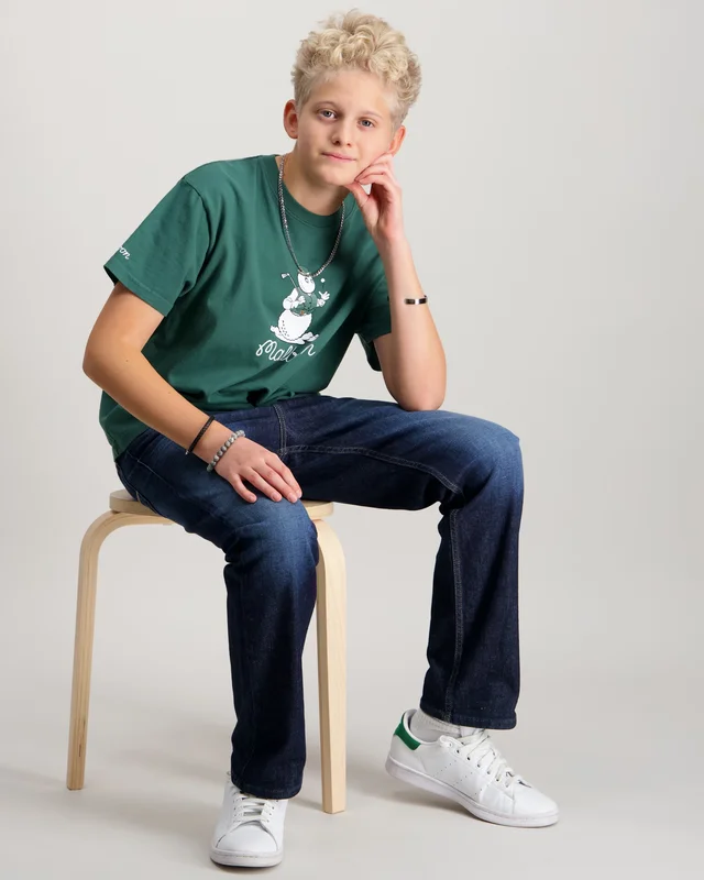 Malbon YOUTH BRUMAL BUCKETS TEE Grön T-shirts Kille - Kids Brand Store