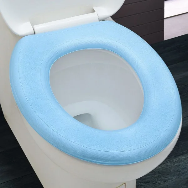 WC-matto, vedenpitävä pehmeä WC-istuimen päällinen kylpyhuoneen WC-matto sininen
