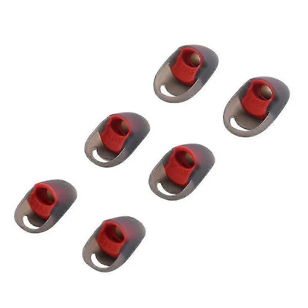 3 paria kuulokekorvakoruja HyperX Cloud Earbuds -kuulokkeille, silikonikorvakäytävät, punainen