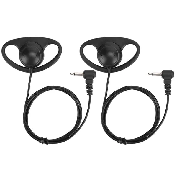 2 STK Mobiltelefon 3.5mm Stor Høyttaler Ørekrok Headset Kun Lytting Øretelefon uten Mikrofon