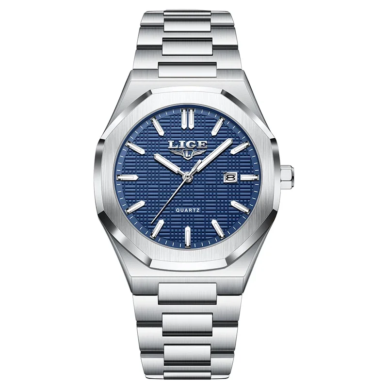 AliExpress - Montre de luxe pour homme LIGE, originale, étanche, chronographe lumineux, montre-bracelet pour homme, acier inoxydable, quartz, montres 