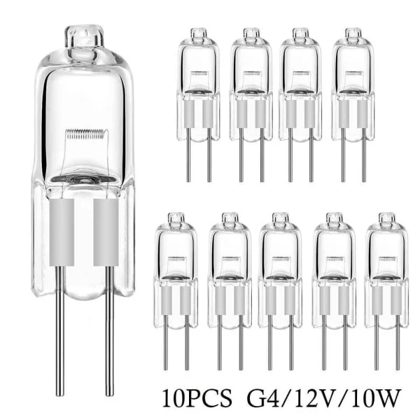 10 stk. halogenpærer kapselpærer G4-12V-10W G4-12V-10W G4-12V-10W