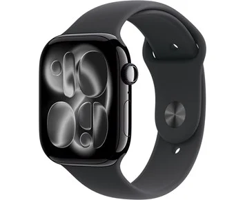 Watch Series 11 GPS + Cellular 46mm Jet Black Aluminium Case with Black Sport Band - M/L - Fyndvara - Apple Watch Series 11 GPS + Cellular – 46mm M/L