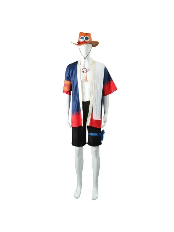 AliExpress - Anime Portgas D Ace Cosplay Costume Anime Pirate roi Cos Costume poing de feu Ace Cosplay Kimono Costume chapeau Anime jeu de rôle 