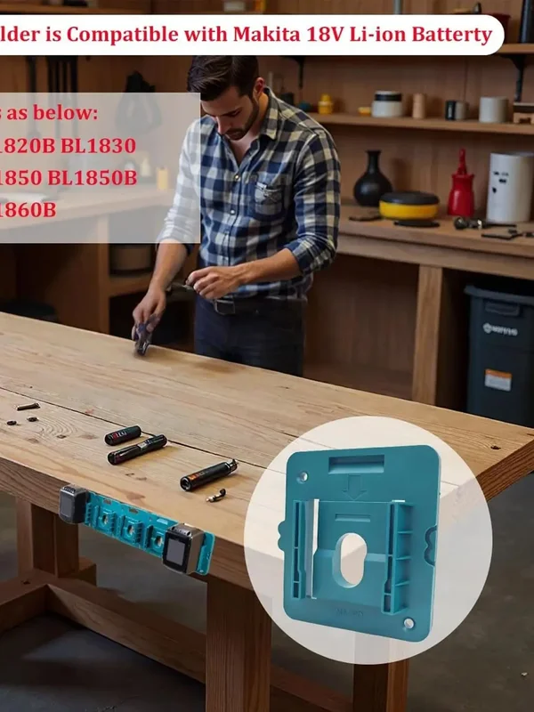 AliExpress - 1–10 Stück Batteriehalter für Makita 18 V Akku, Wandmontage-Akkus, Aufbewahrungsorganisator für BL1830 BL1840 für Arbeitswagen, Regal, 