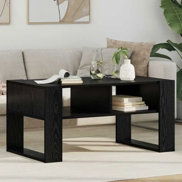 Soffbord Vidaxl Soffbord Svart ek 92 x 53 x 45 cm Ingenjörsträ
