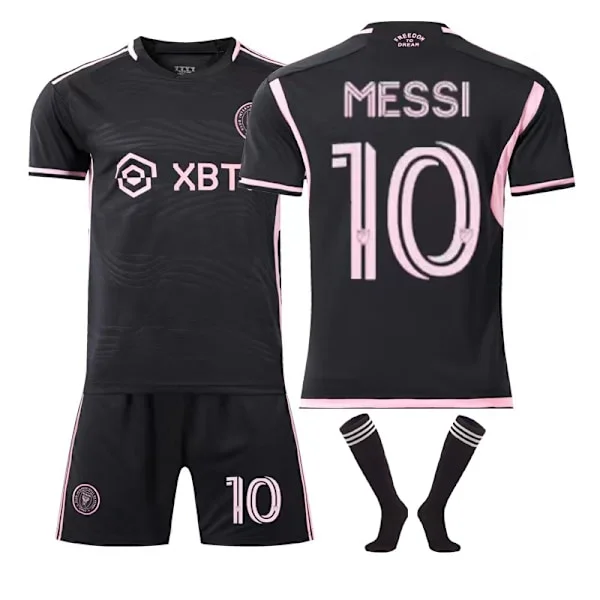 Major League Soccer Messi No.10 Miami International Tröja Hemma Borta Vuxen Barn Fotbollströja Set Borta Vuxen XL(190-200cm) Borta Away