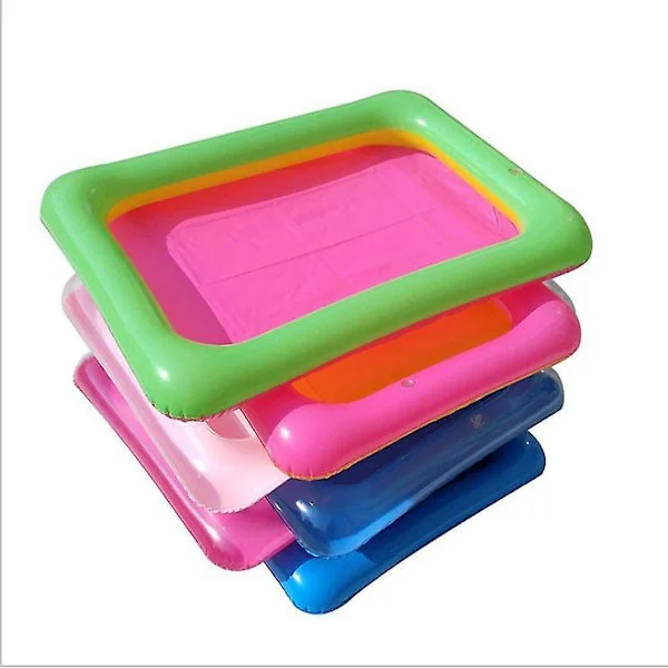 Inomhus PVC Sandlåda Uppblåsbar Sandlåda Bärbar Uppblåsbar Bricka Formbar Sandlåda 60x45cm