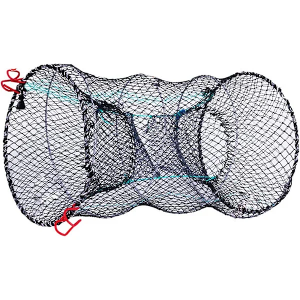 Hopfällbart fiskenät, bärbart fiskenät, bärbart fiskenät, bärbart hopfällbart fiskenät, för att fånga krabbor, ål, kräftor, räkor (slumpmässig färg, 