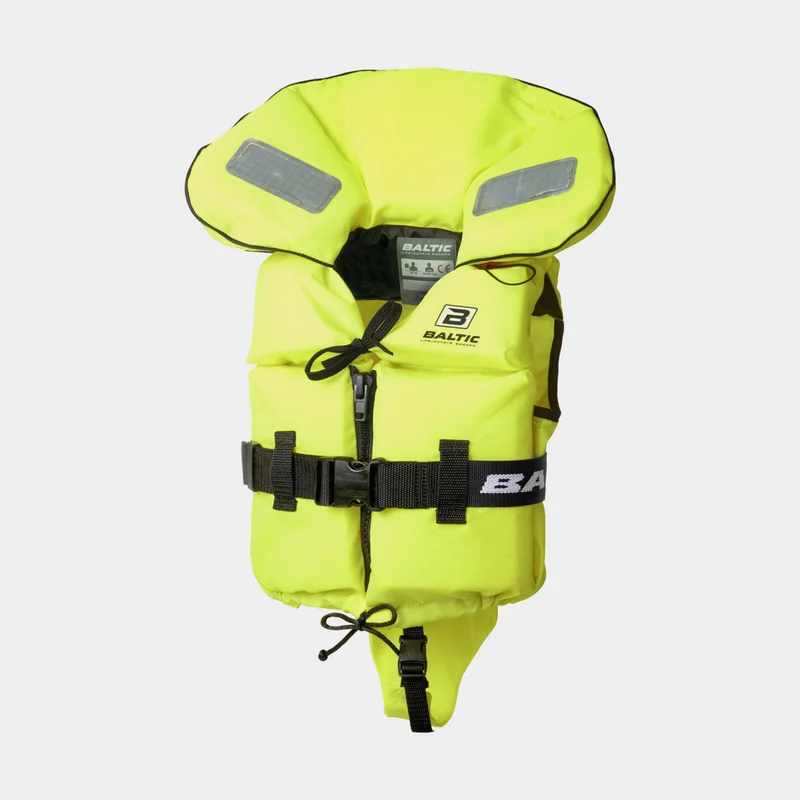 Redningsvest til børn & baby Baltic Split Front 100N, UV-gul, 15 - 30 kg (børn)