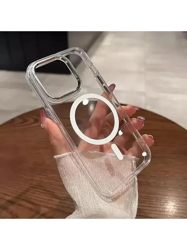 AliExpress - Draadloze Magnetische Cover voor Apple Magsafe Case Iphone 11 12 13 15 16 Plus 14 Pro Max 13 Mini Helder Acryl hoesjes