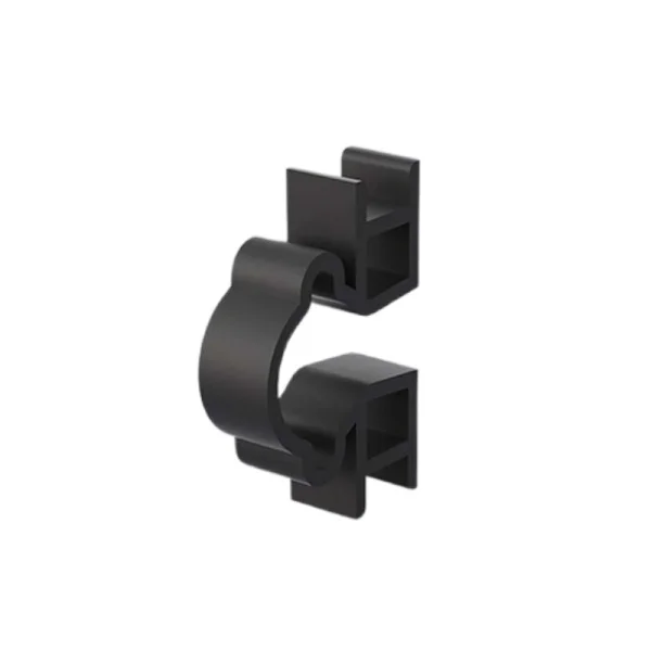 Pegboard Shelf Accessory - Horizontal Cable Clip 15-pack, Perfect for Kitchen, Bathroom, Study Room, Walls and Desks Black