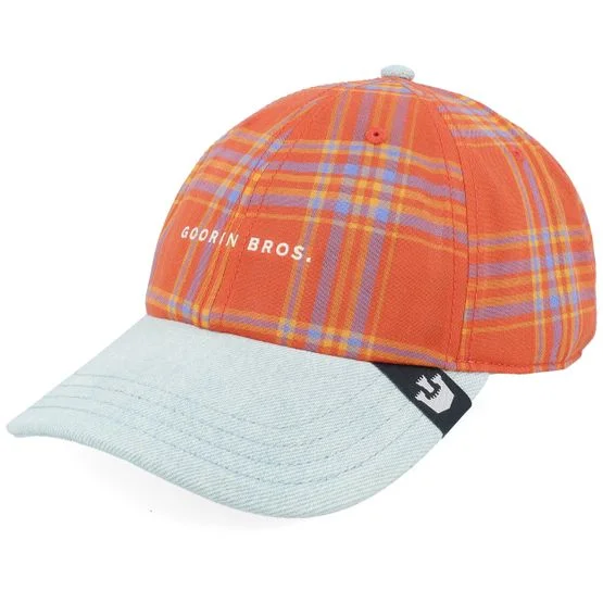 Goorin Bros. - Oranžový unconstructed Kšiltovka - Jeeze Louise Papa Cap Madras Dad Cap @ Hatstore