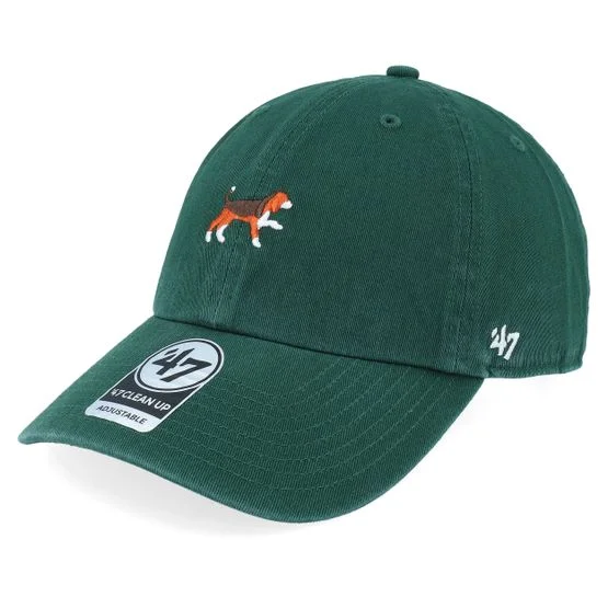 47 Brand - Grønn unconstructed Caps - Dog Base Runner Icon 47 Clean Up Dark Green Dad Cap @ Hatstore
