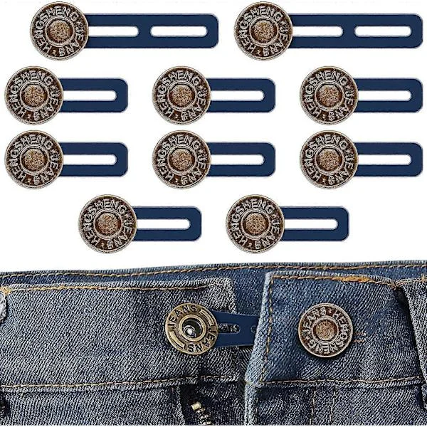 10-pack Belt Extenders for Pants, Trouser Extenders, Waist Extenders for Women, Belt Extenders for Men