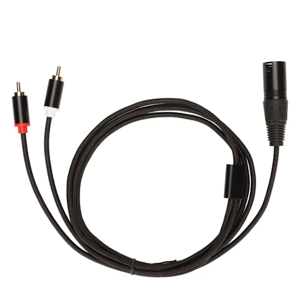 XLR-uros - 2 RCA-kaapeli HiFi Kirkas signaali Häviötön XLR Y-jakokaapeli mikserille Aktiivikaiutin Mikrofoni 2m / 6.6ft